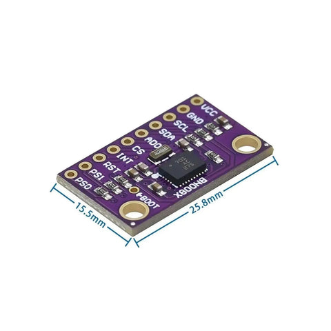 9DOF Sensor Module With BNO080 BNO085 For DIY Robotics And Embedded Projects Ultra Accurate 9 Axis IMU With Gyro Accelerometer And Magnetometer I2C And UART Compatible Ideal For Drones Wearables And Prototyping, purple 25.8 x 15.5 mm board