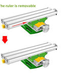 Cross Slide Milling Table With X-Y Axis Precision, Dovetail Grooves, And M10 Screw, Built For Mini Drill Press, removable ruler feature