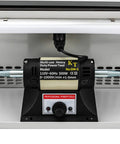 Workhorse Jewelry Polisher Buffer With 200W Motor, Dust Collector And LED Light, close-up of control panel and motor