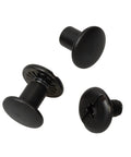 Top Notch Black Chicago Screws Pack Of 10, Rock Solid Leather Fasteners For Belts And Bags, Rust Resistant 1/4 Inch Rivet Posts visible.