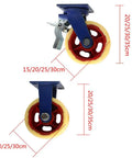 Beefy Heavy Duty Caster Wheel With Iron Core And Nylon Wheel Brake Equipped Universal Cart Wheel 1000kg Load Capacity