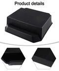 Slick Sliding Double Layer Center Console Tray For Tesla Cybertruck 2024 And Later Models angled view showing custom fit black material.