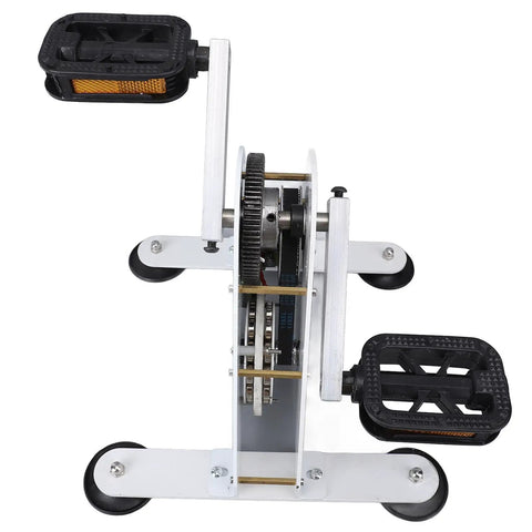 Off The Grid Ready 100W Pedal Power Generator With Sturdy Frame And Noiseless Belt Drive showing pedal mechanism and frame.
