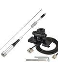 Vehicle Mobile Ham Radio Antenna For VHF UHF 136-174MHz And 400-470MHz With Lip Mount Bracket PL259 Male 50 Ohm SO239 Bulkhead 5m RG58 Cable