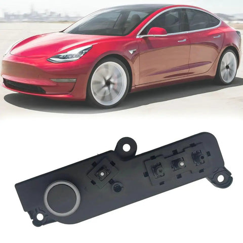 Smooth Operator Power Seat Control Switch With Button Cover Direct Fit For Tesla Model 3 And Model Y Front Passenger Side 2017 To 2022 No Sweat Swap Job, black plastic seat adjustment switch.