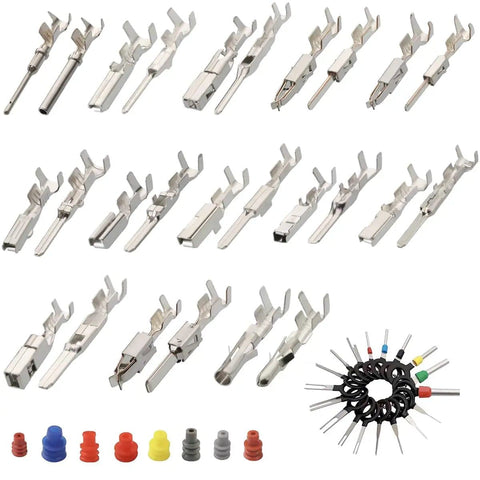260Pcs Terminal Pins And 240Pcs Wire Seals Automotive Harness Kit For Cars Trucks Motorcycles And ATVs Pin Size Range 1mm To 3.5mm