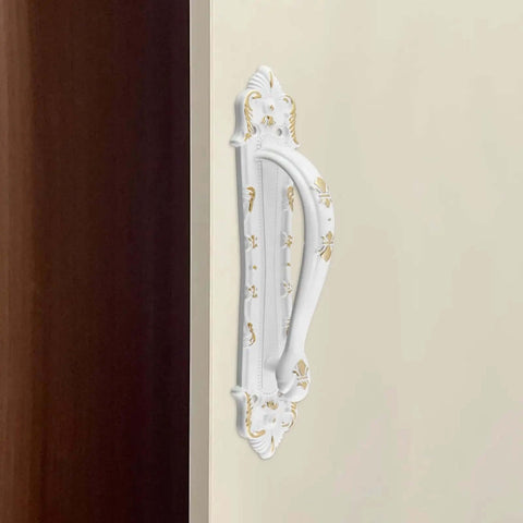 Sliding Barn Door Handle 9.4 Inch Vintage Gate Door Pull White Zinc Alloy Rust Resistant Sturdy Hardware for Interior Doors