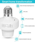 WiFi Light Socket E27 E26 Two Pack With Voice And App Control Plug And Play Works With Alexa And Google Home White Finish