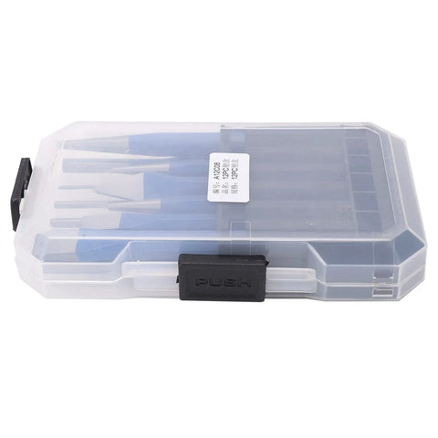 12 Piece Chisel Punch Kit For Engraving And Punching With Conical Cylindrical Flat Chisels In CRV V Steel Pro Grade Tough