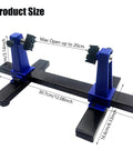 Pro Grade Adjustable Soldering Clamp For Circuit Boards PCB Holder Frame And Clamping Kit with product dimensions shown