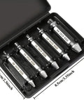 Five Piece Screw Extractor Set For Stripped And Damaged Screws And Bolts, Your Go To Easy Out Kit For DIY Home Repairs in black case