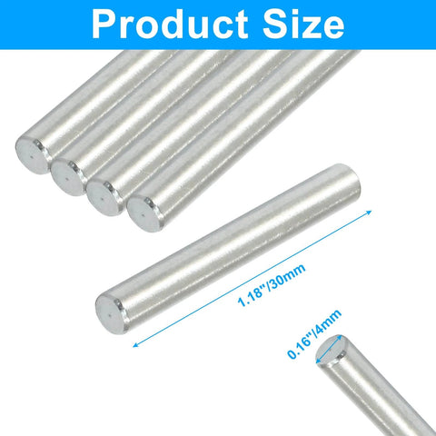 Ten Pack 4mm Stainless Steel Dowel Pins Shelf Pegs For Furniture Assembly Cabinetry Bookshelves And Industrial Equipment
