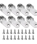 Beefy Heavy Duty Zinc Alloy Closet Rod End Support Bracket For Clothes Hanging Bar, Silver with screws, pack of 8