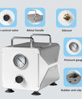 Professional Oil Free Diaphragm Vacuum Pump With Adjustable Pressure For Precise Liquid Filtration And Lab Extraction features flow control, pressure gauge, and metal handle.