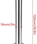 Rock Solid Stainless Steel Table Legs For Dining And Restaurant Furniture Sleek Silver Iron Base Heavy Duty Bar Counter Brackets Durable Custom Column Supports Top Shelf Design with measurement details.