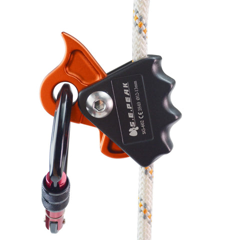 Auto Locking Rope Ascender With 15kN Rope Grab Flip Line Adjuster Fall Protection Belay Device For Rock Climbing And Tree Work Fits 11 To 13 mm Rope Safe Hookup For Arborists And Outdoor Climbers