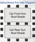 Diagram showing layout of 32 Piece Roof Sunshade Clips Set For Tesla Model Y Model 3 Model S Model X Glass Roof Sunshade Holder