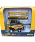 One Sixty Fourth Scale Farm Combine With Corn And Grain Headers Die Cast And Plastic Construction For Collectors model in box