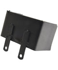 Heavy Duty Beefy Battery Storage Box For 50Cc 70Cc 110Cc 125Cc Atv Quad Dirt Bike Trail Riding Off Road Knockout Impact Protection Mount Case 4 8 X 2 76 Inches in black metal with mounting brackets.