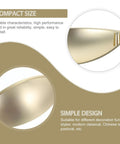 Detailed view of gold brushed half circle zinc alloy door handle and drawer pull set, showing simple design and easy installation.