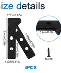 Four Pack Concealed Pivot Door Hinges delivering 360 degree rotation and bulletproof stainless steel build with size details.