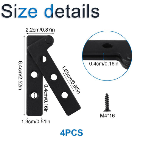 Four Pack Concealed Pivot Door Hinges delivering 360 degree rotation and bulletproof stainless steel build with size details.