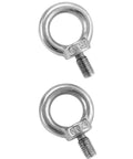 Heavy Duty Lifting Ring Eyebolts Set M8 x 14mm 304 Stainless Steel Threaded Eyebolts Eye Nut Fasteners shown in close-up