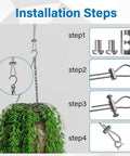 Installation steps for 20 Pack Adjustable Wire Rope Clips For 2mm And 3mm Ropes, Double Hole Cable Clamps with plant hanger