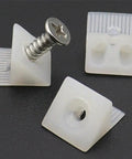 50 Pack Drawer Wedges With Screws For Quick Furniture Repair And Drawer Bottom Support, 90 Degree Plastic Angle Brackets Fasteners