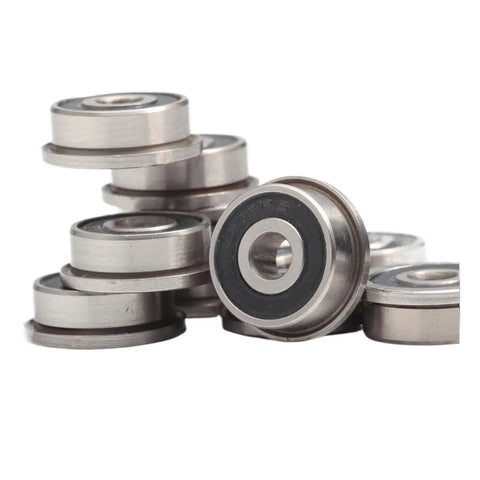 Slick F623RS Double Sealed Flange Ball Bearings 3X10X4MM ABEC 7 For Voron 0 Motion Builds Smooth Glide A B Drive Idler Shafts Zero Noise Precision Made Corrosion Proof Rust Free Beast Mode High Quality Parts 10 Pack, stacked bearings