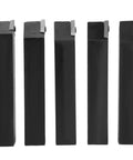 Carbide turning tool set, five pieces, with indexable inserts