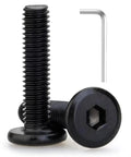 Hella Durable M4 X 15mm 20 Piece Hex Socket Cap Screws Slick 304 Stainless Steel Bolts, black oxide coating and included wrench.