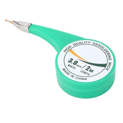 Desoldering Braid With Flux For PCB Cleaning And Repair, Two Meter Length, Three Millimeter Width, flat solder wick dispenser