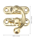 Vintage Swing Bag Clasp Closure Lock Retro Latch For Jewelry Boxes And Wooden Chests Golden Metal Buckle Hardware shown in detail