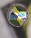 Close-up of WEXWE ball-nose carbide end mill, 1/4 inch shank, DLC coating, 2-flute CNC cutter.