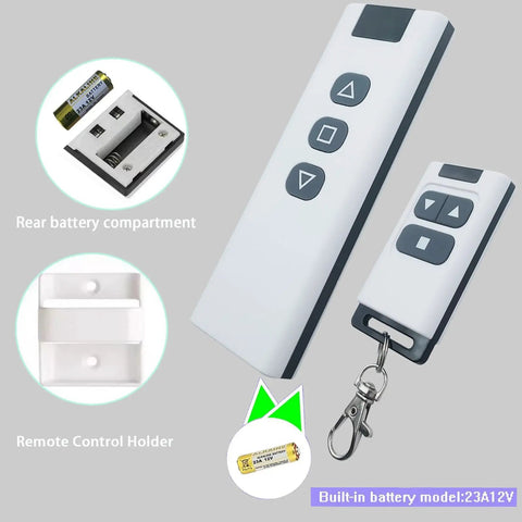 Dual Direction Remote Control Switch For 12V Linear Actuators with battery compartment and holder visible
