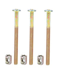 Heavy Duty Furniture Bolts And Barrel Nuts Set M6 Hex Dowel Bolts With Cross Dowel Nuts 100Mm zinc plated steel hardware kit components