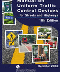 Cover of Official Field Guide For Traffic Control Devices On Streets And Highways 2023 11th Edition, featuring traffic signs and roads.