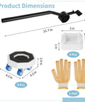 Product dimensions of 11 Piece Appliance Mover Kit With Heavy Duty Carbon Steel Pry Bar And Silent Roll Dolly Sliders included.