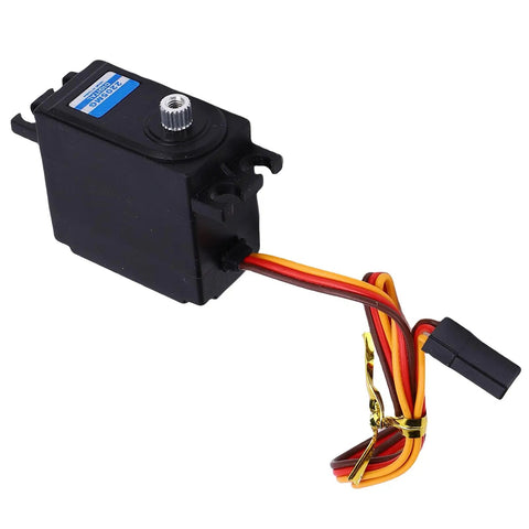 Heavy Duty 22G Digital RC Servo With Solid Metal Gears detailed view showing housing, metal gears, and wiring for scale platforms.