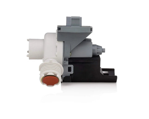 Side view of Replacement Water Drain Pump for Top Load Washer 137240800 Ready for DIY Fix, showcasing its components and design.
