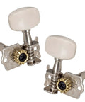 3L Open String Button Tuning Pegs For Guitar Machine Heads Replacement Parts And Accessories Durable Metal Tuning Keys For Precise Stable Tuning In Home Practice And Live Performances Quick Install Keeps Your Guitar In Tune Longer. Pair of white button metal guitar tuners