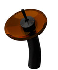Oil Rubbed Bronze Vessel Waterfall Faucet With Tea Glass, Single Lever, Deck Mount, Solid Brass Construction