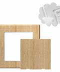 Wood Grain Self Adhesive Access Panel For Plumbing Electrical Hvac Wall Cover With Slick Snap Latch And Hassle Free No Drill Peel Stick Setup For Drywall Jobs, showing close-up of panel frames.