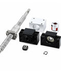 SFU1605 16mm Rolled Ballscrew Kit With BKBF12 Support And DSG16H Nut Perfect For CNC Router Builds And DIY Projects featuring components.