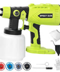 Cordless HVLP Paint Sprayer With Brushless Motor and Precise Flow Control, 1000ml tank, ergonomic grip for smooth paint application.