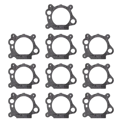 10 Pack Carburetor Gasket Kit For 795629 272653 272653S 12A800 12B800 12C800 12D800 Series Engines close-up of black gasket set