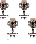 Double Roller Catch Set For Doors And Cabinets 40 Pieces Easy Glide Soft High Grade Rollers brown hardware with screws
