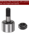 CF6 cam follower KR16 needle roller bearing with M6x1.0 threaded stud, 16mm roller diameter, includes hex nut