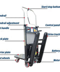 Top Notch Electric Stair Climber Hand Truck With 300kg Capacity And Powerful 850W Motor detailed view showing features and control panel.
